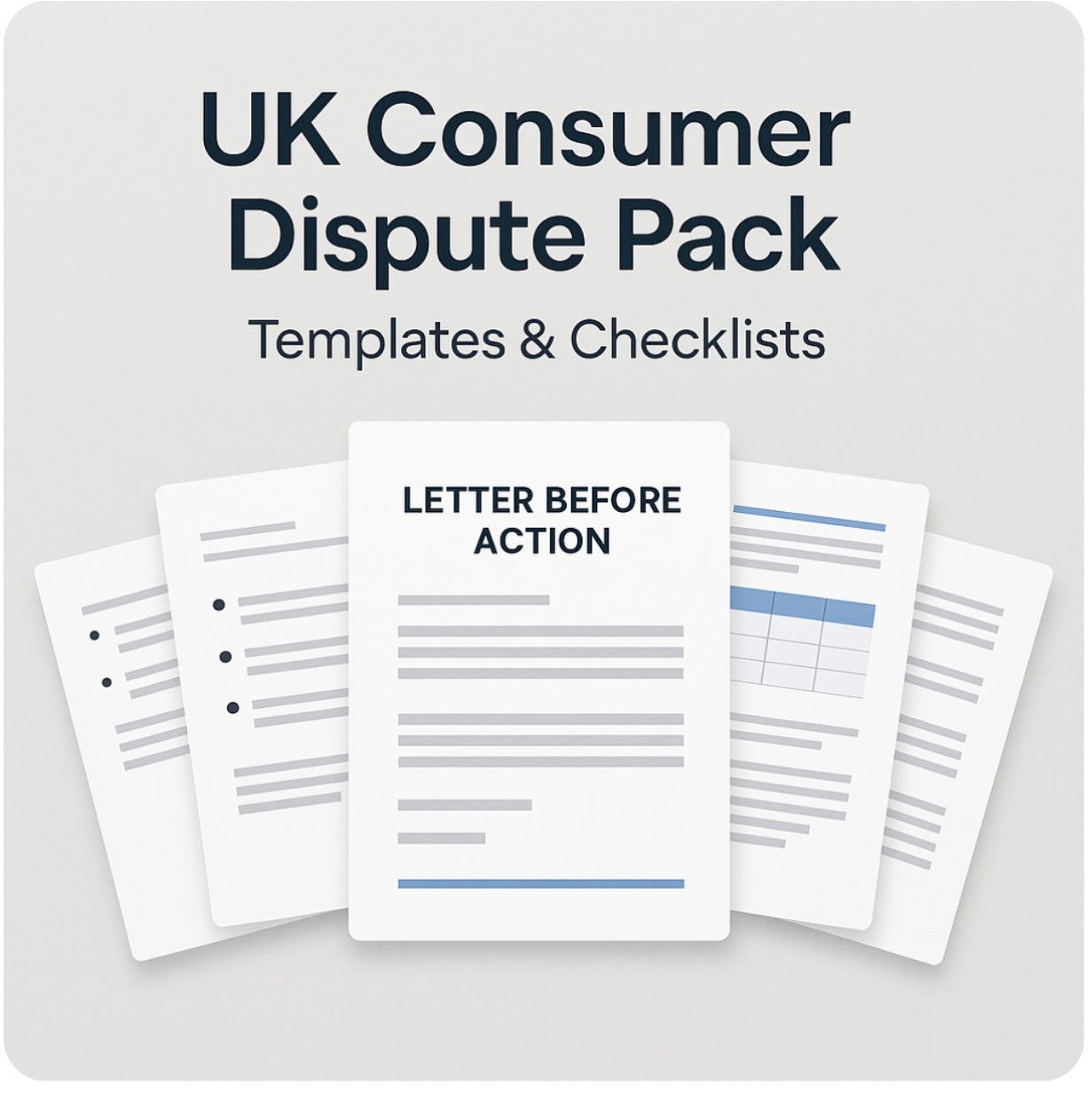 UK Consumer Dispute Pack (Templates & Checklists)
